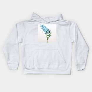 Blue Watercolor Flowers - Stemming Blue Kids Hoodie